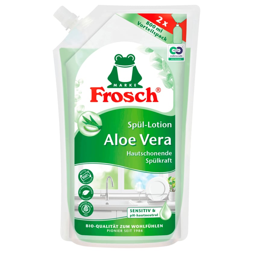 Frosch Handspüllotion Nachfüllbeutel Aloe Vera 800ml